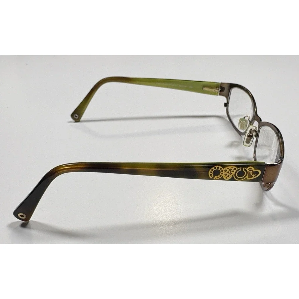 Coach‎ Y2K HC 5007 Willow 9046 Satin Brown 50-16-135 Full Rim Eyeglasses Green